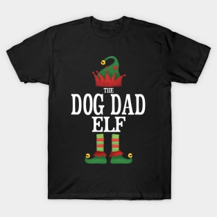 Dog Dad Elf Matching Family Group Christmas Party Pajamas T-Shirt